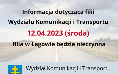Filia w Łagowie nieczynna